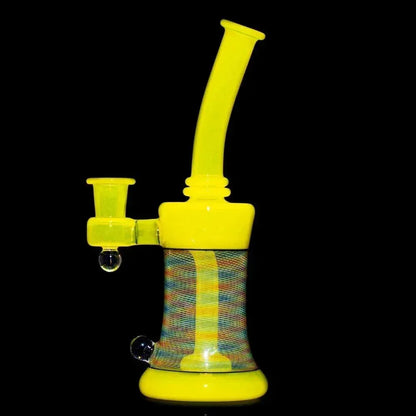 Hand-blown glass Lemon Drop & Rainbow Retti Banger Hanger by Stevie P