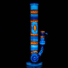 Stevie P - Blue Slyme & Fire Wig-Wag In-line Tube