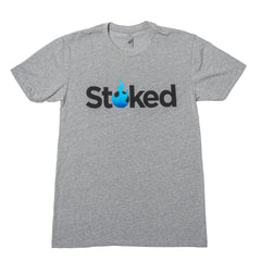 Stoked Provisions - Camiseta gris jaspeado oscuro
