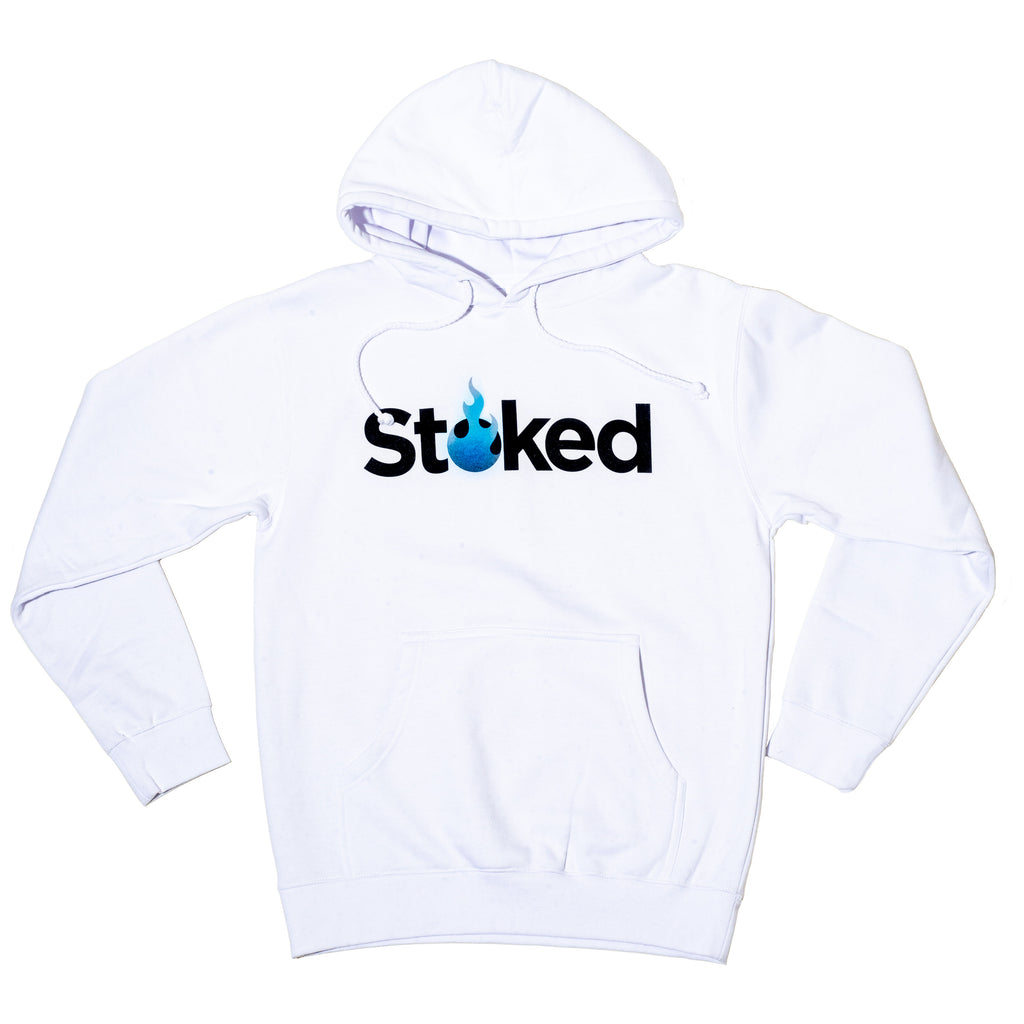 Stoked Provisions - White Heavy Hoodie