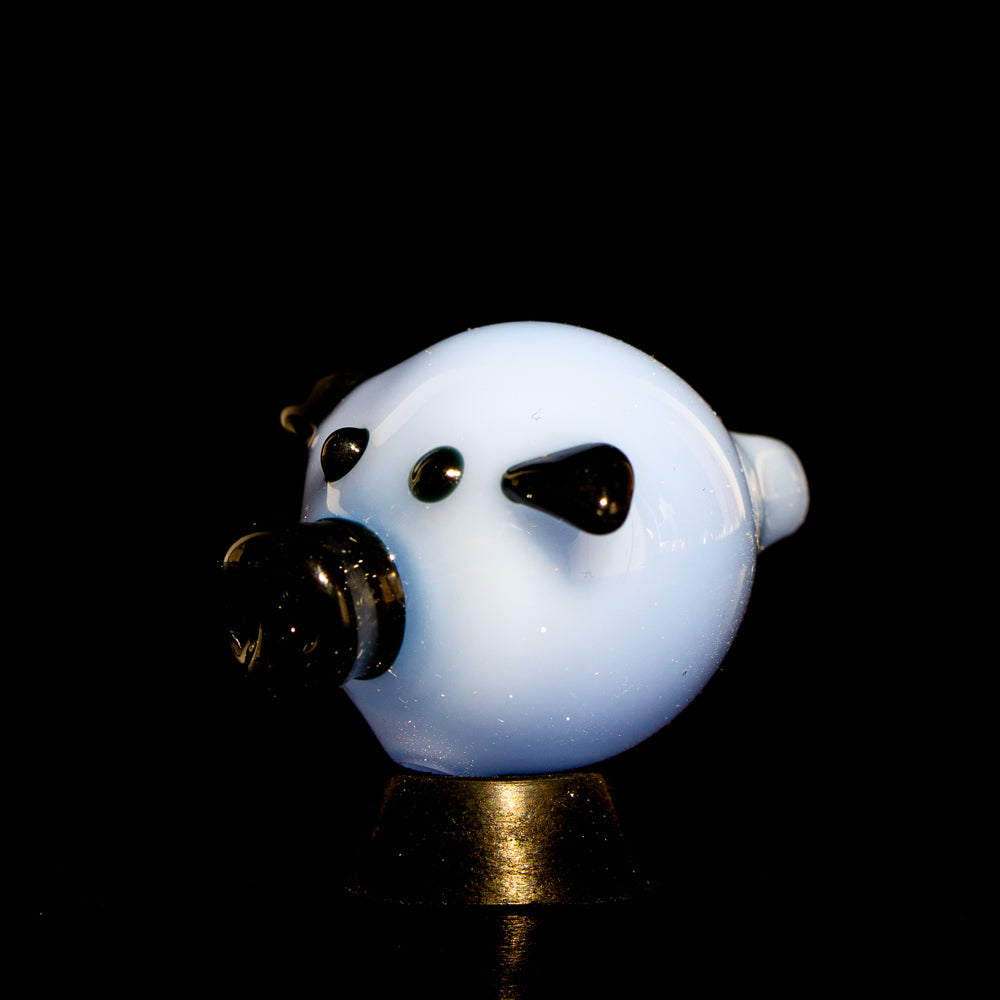 Sugar Mattys - Milky Blue Piggy w/ Black Ears 25mm Bubble Cap