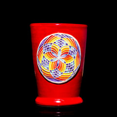 Surya Art Studio - Vaso de cerámica Eusheen Filla rojo/lavanda