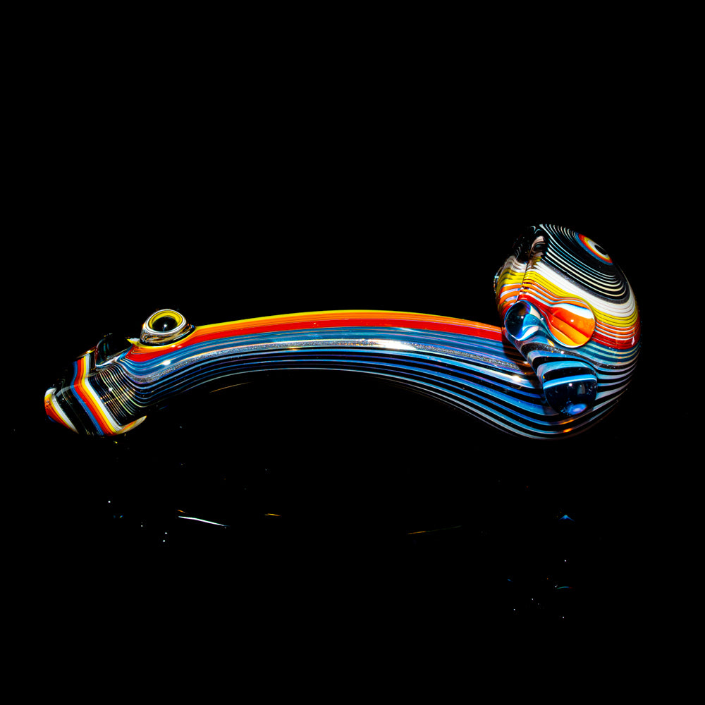 Torcher Glass - Black Rainbow Linework Layback Sherlock