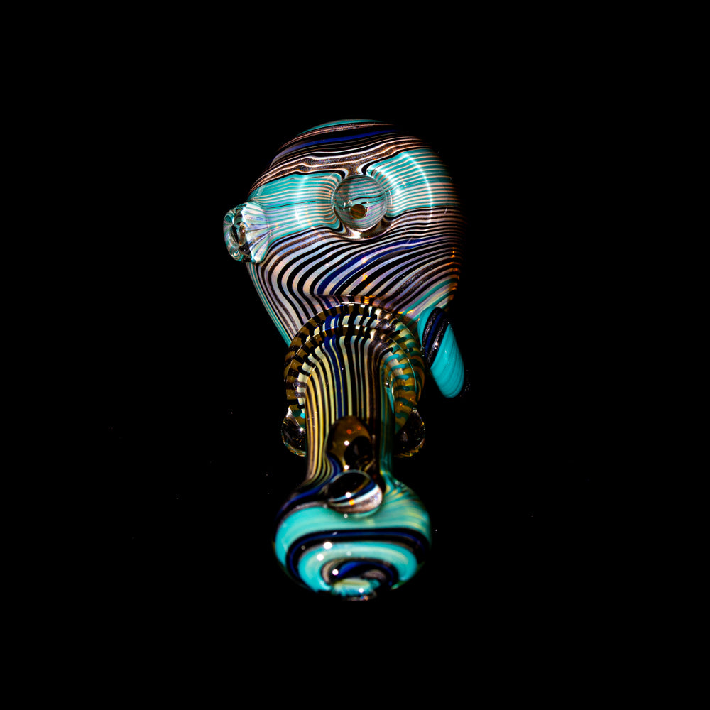 Torcher Glass - Blue & Aqua Linework Sherlock
