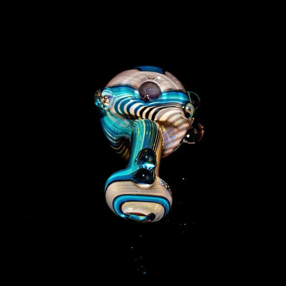 Torcher Glass - Blue & White Linework Layback Sherlock