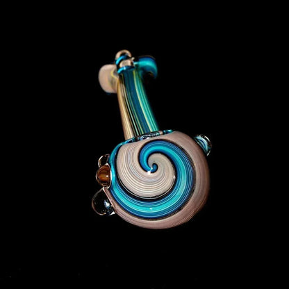 Torcher Glass - Blue & White Linework Layback Sherlock