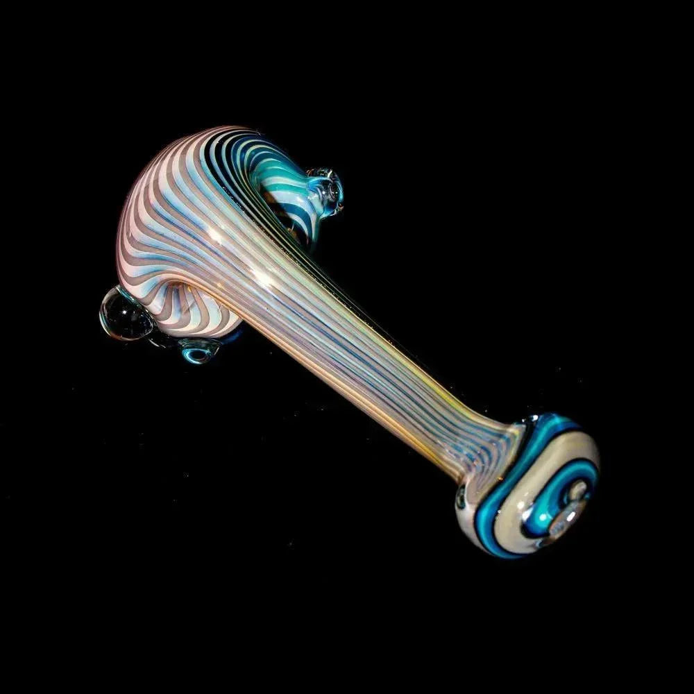Torcher Glass - Blue & White Linework Layback Sherlock