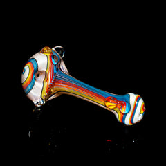 Torcher Glass - White Rainbow Linework Layback Sherlock