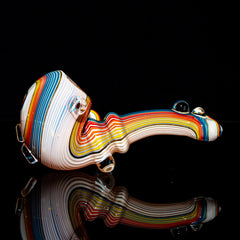 Torcher Glass - White Rainbow Linework Sherlock