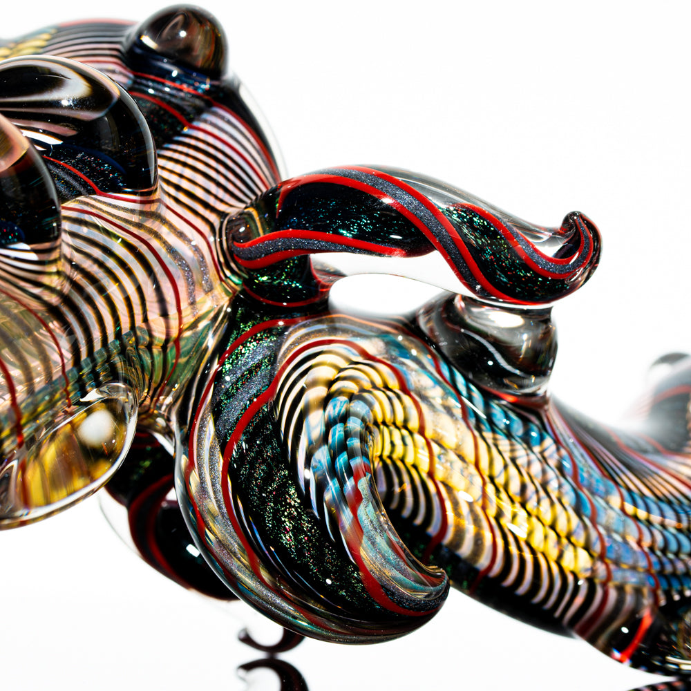 Torcher Glass - Dichro Dragon Push Bubbler