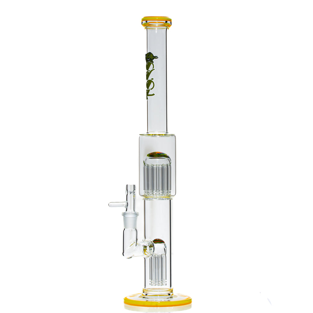 Toro Glass - Antidote, Banana &amp; Linework Tubo de flores de tamaño completo con brazo 7/13