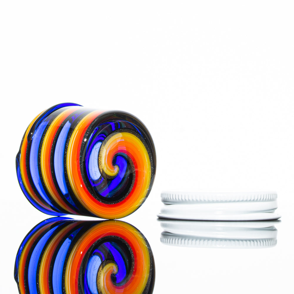Zek Glass - Cobalt Linework Baller Jar