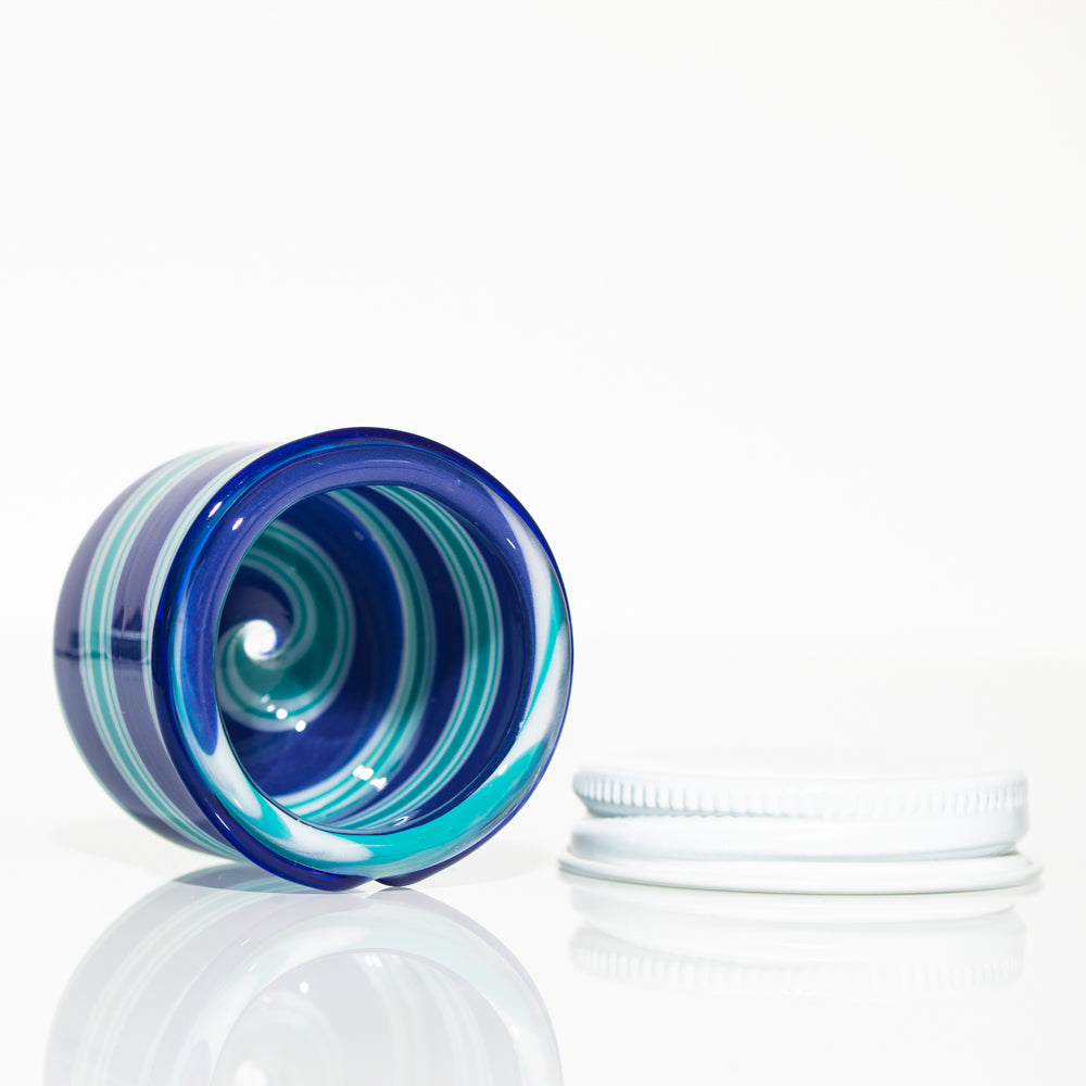 Zek Glass - Purple, Teal & White Baller Jar