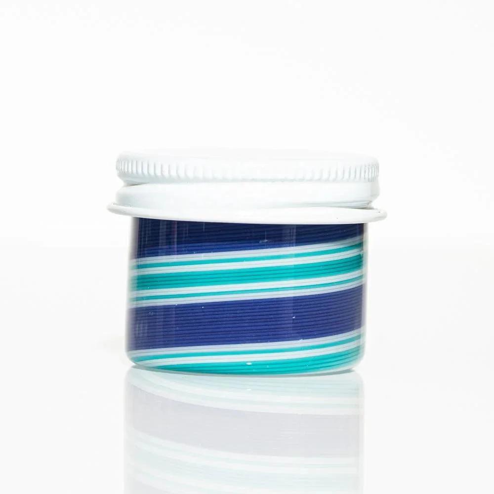 Zek Glass - Purple, Teal & White Baller Jar