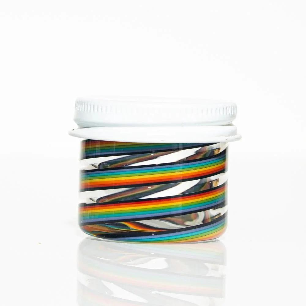 Zek Glass - Rainbow Linework Baller Jar #2