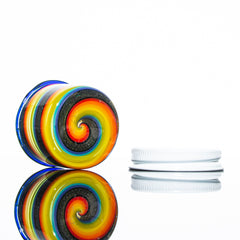 Zek Glass - Steel Wool & Rainbow Linework Baller Jar