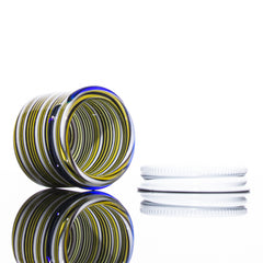 Zek Glass - White & Green Linework Baller Jar