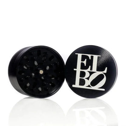 Open lid product shot of luxury grinder made by Elbo