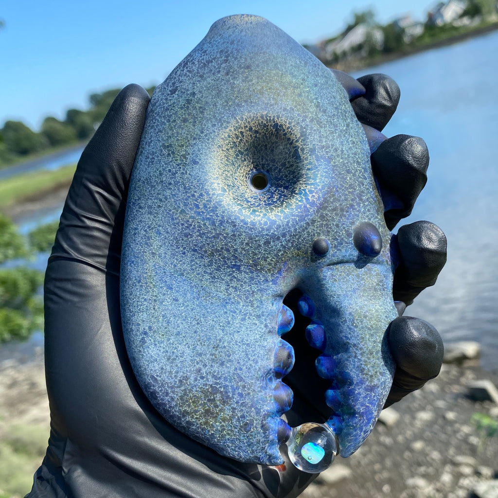 Pubz - Sandblasted Rare Blue Lobster Opal Pincher Dry Pipe