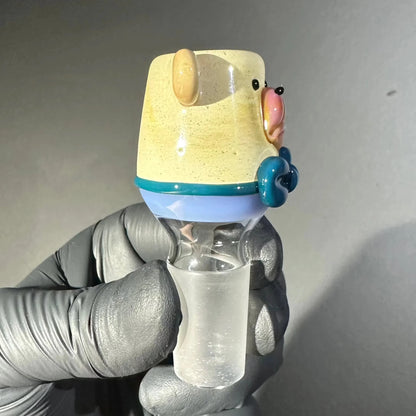 Trina Caterina - Turquoise Tie & Blue Shirt Tan Bear 18mm Slide