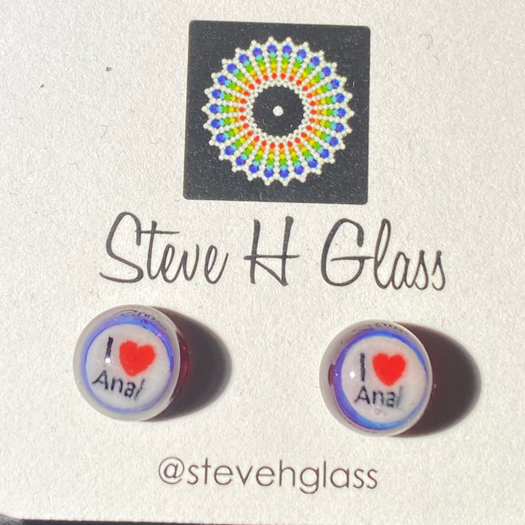 Steve H - I Heart Anal Milli Stud Earrings