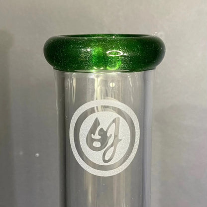 OJ Flame - Green Stardust 16" 4 Arm Straight Tube