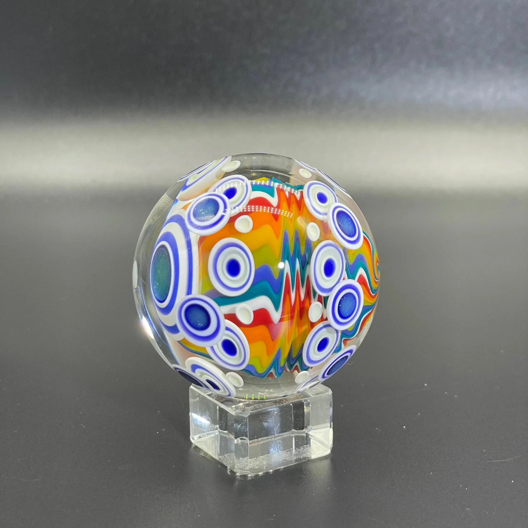 Joshuah Miblife Justice - Rainbow Wig Wag Dotstack 55MM Marble