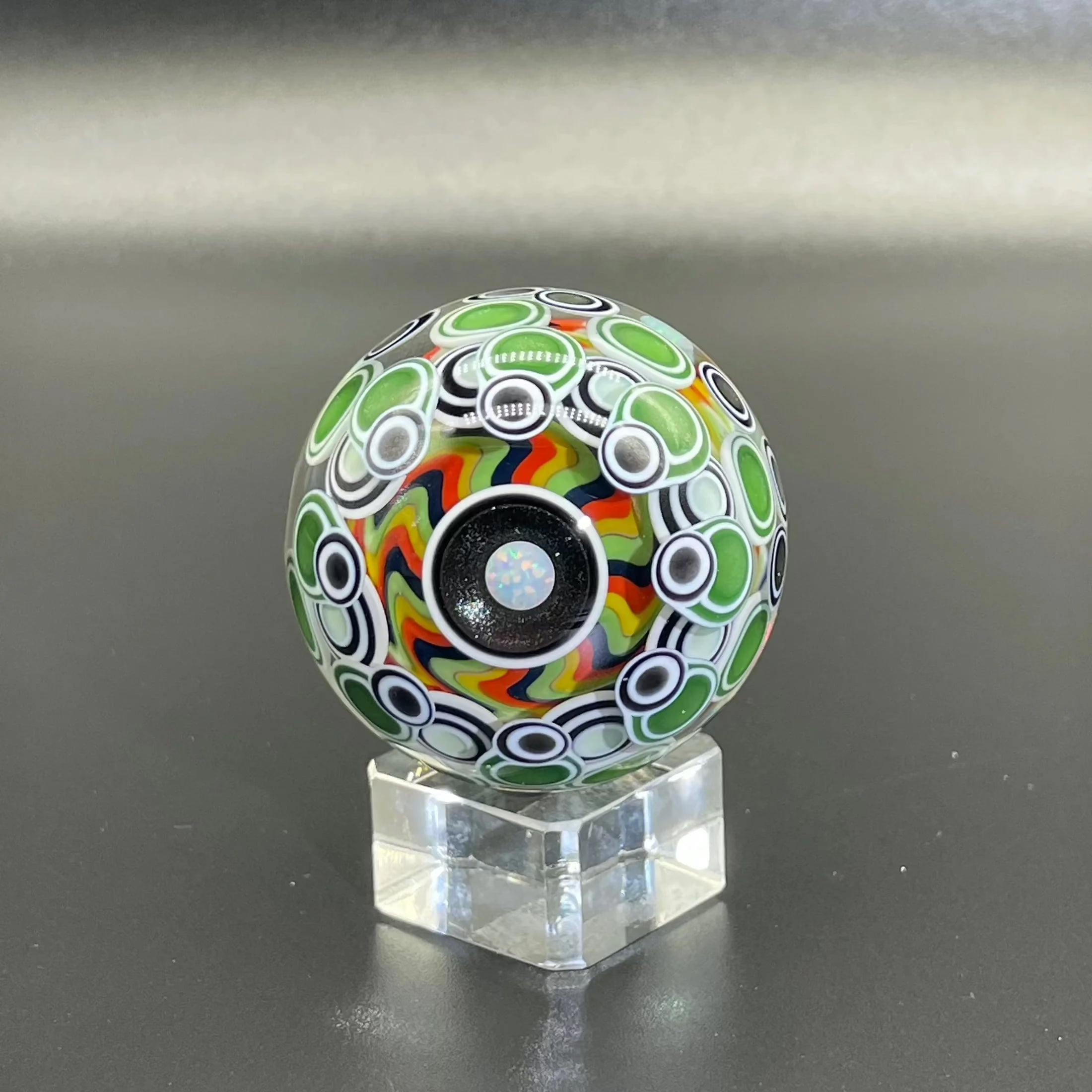 Joshuah Miblife Justice - Opal Wig Wag Dotstack 45MM Marble