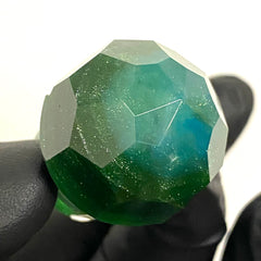 One Trick Pony - Faceted 2-Tone Green Stardust Marble Spinner Cap