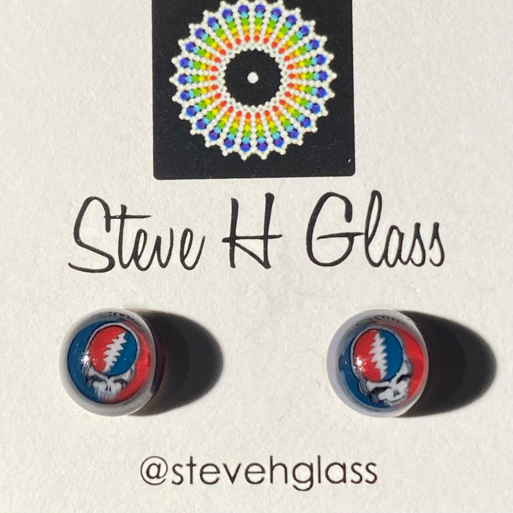 Steve H - Purple Stealie Milli Stud Earrings