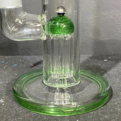 OJ Flame - Green Stardust 16" 4 Arm Straight Tube
