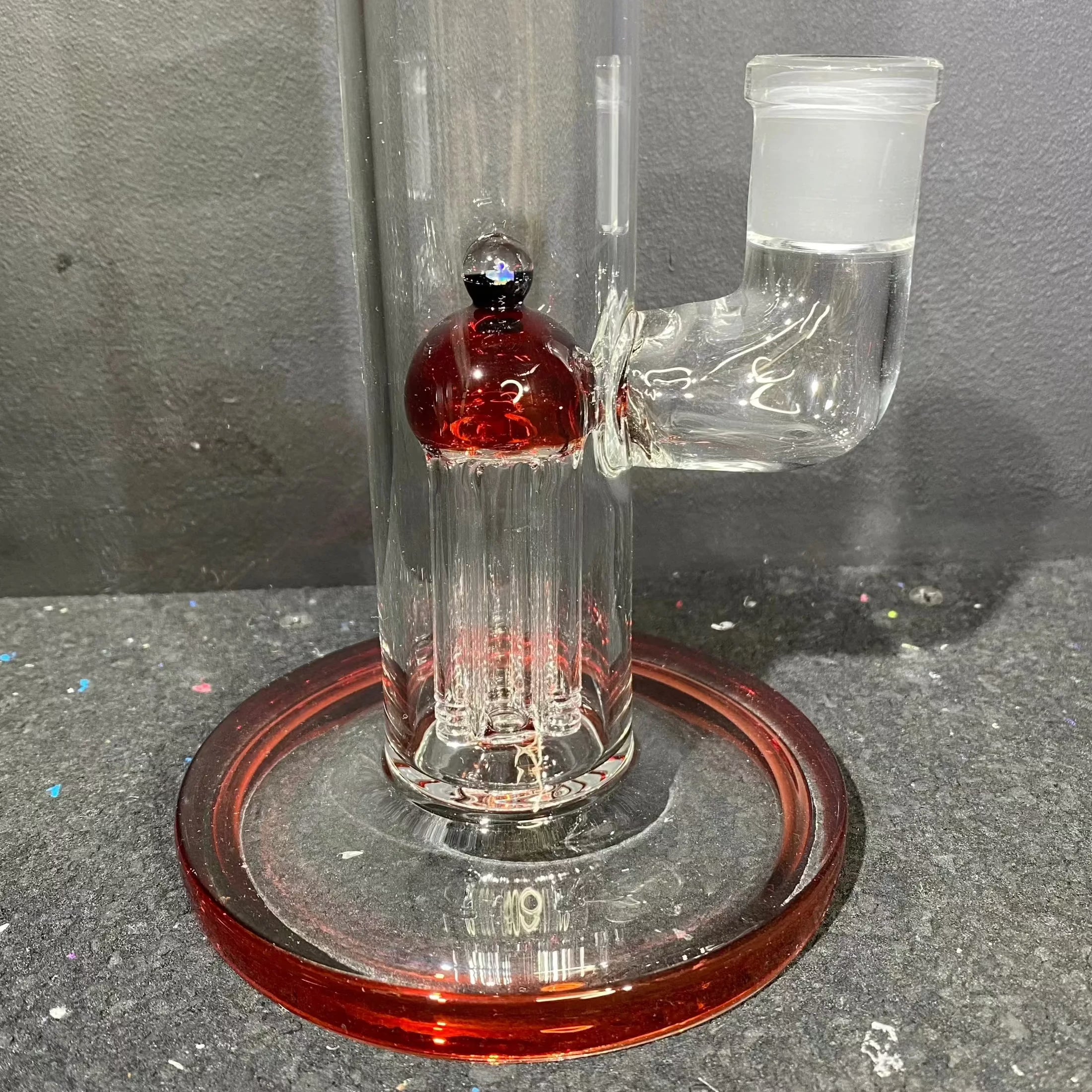OJ Flame - Light Red Elvis 16" 4 Arm Straight Tube