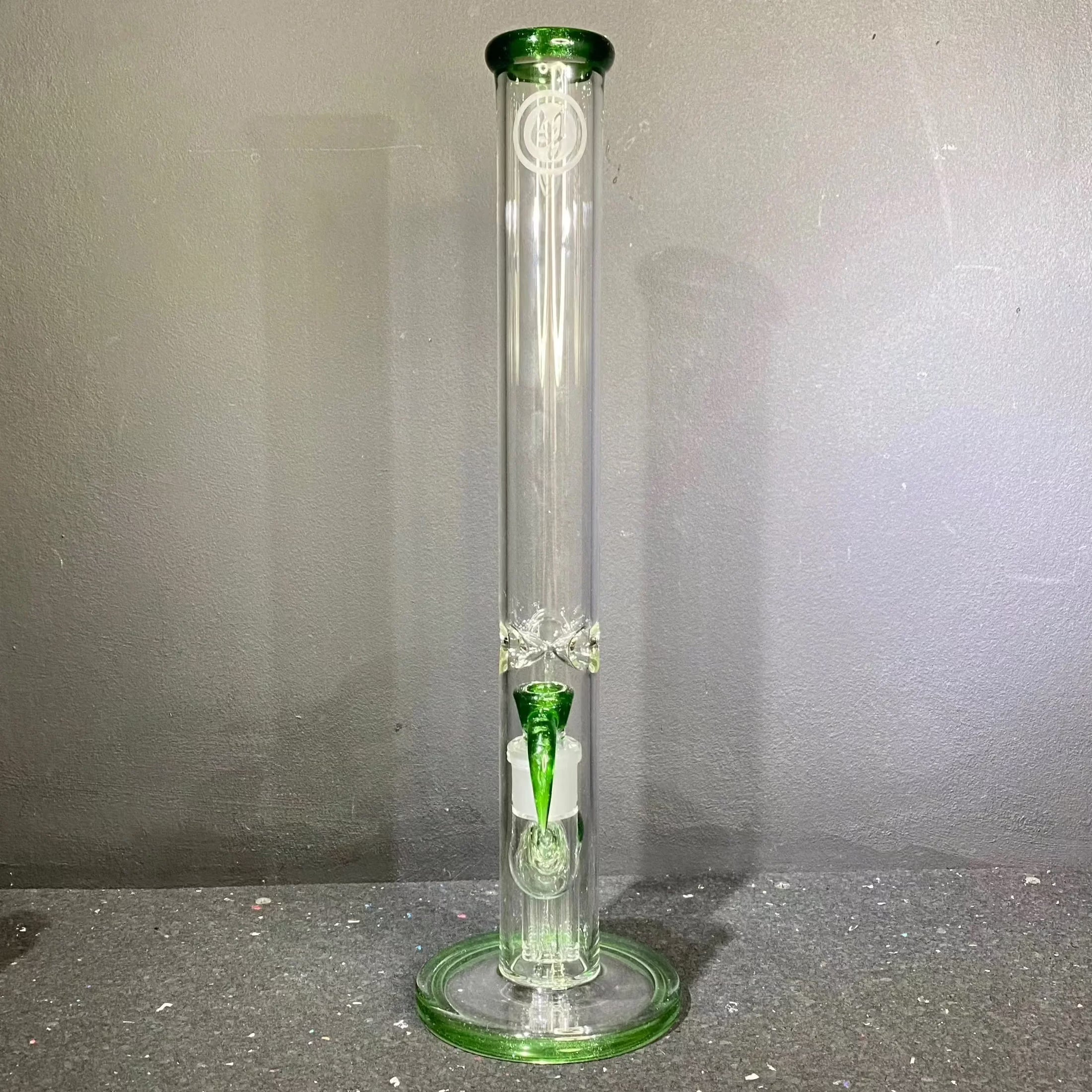 OJ Flame - Green Stardust 16" 4 Arm Straight Tube
