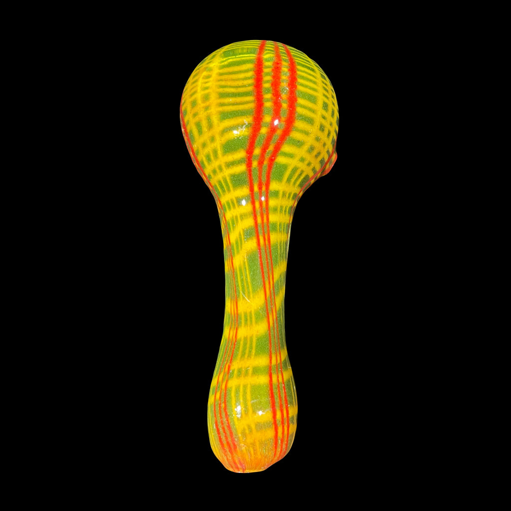 Hoffman Glass - Green, Yellow, & Red Color Stitch Spoon
