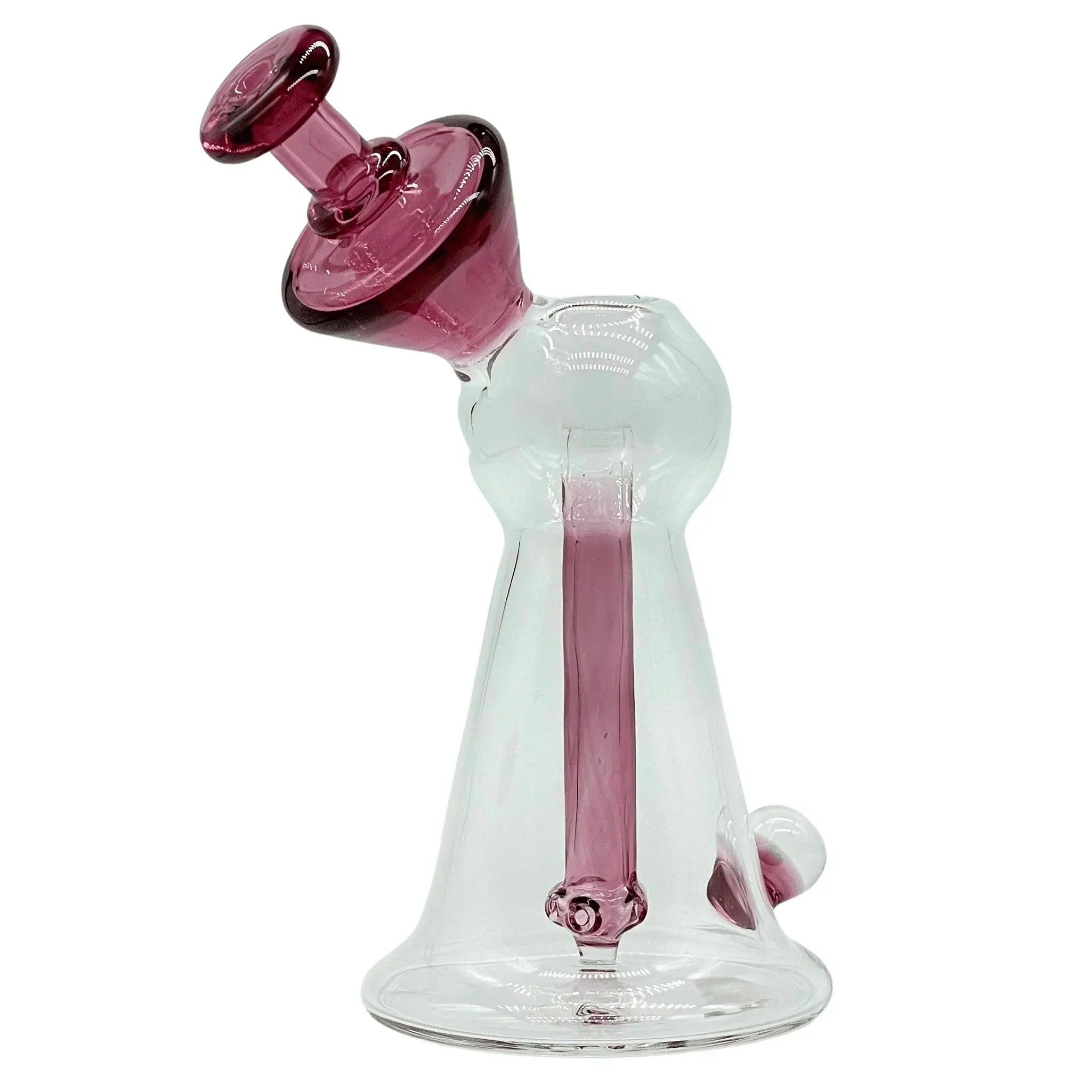 Lid Glass - Greasy Ruby Recessed Lighthouse