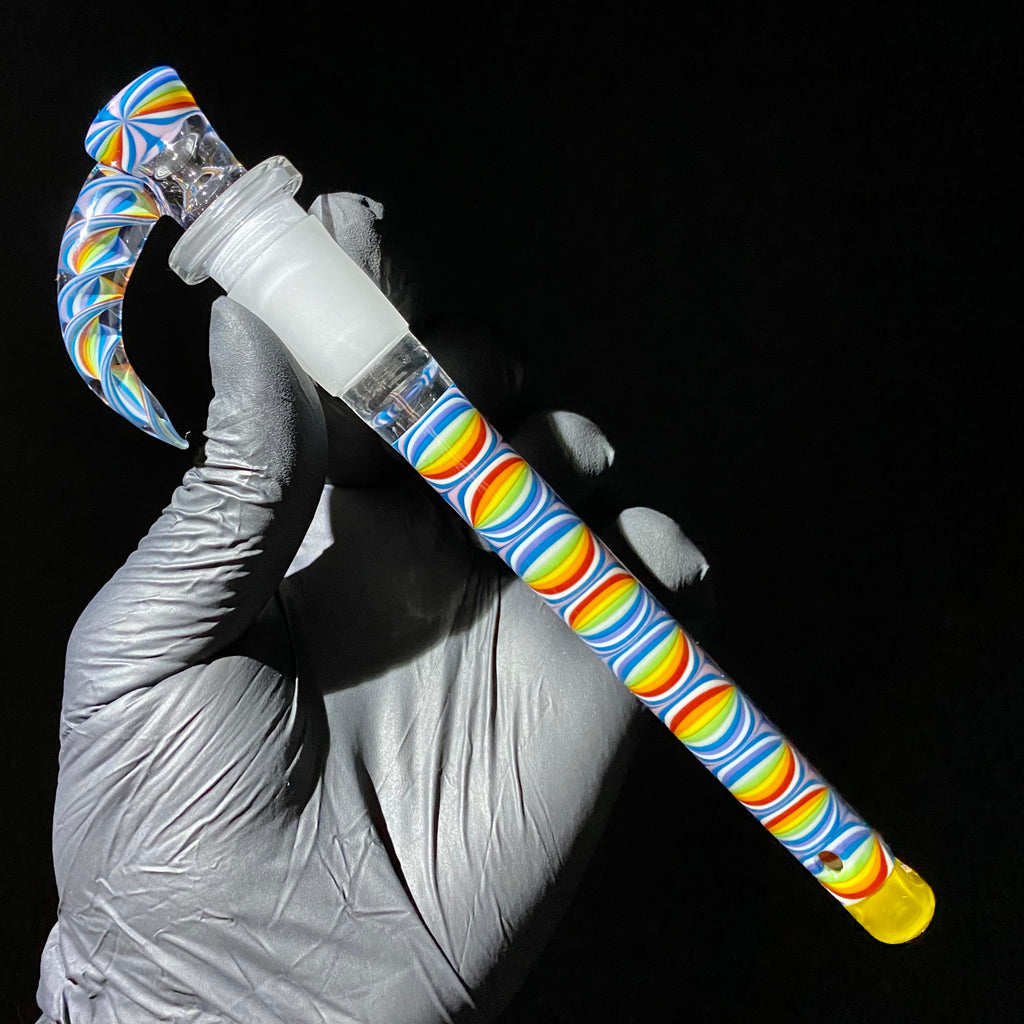 Pho Sco - Juego de correderas con cuernos y vástago descendente Rainbow Linework de 14 mm