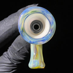 Pho Sco - 14mm White Rainbow Linework Martini Slide