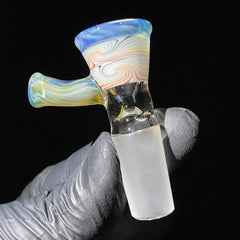 Pho Sco - 14mm White Rainbow Linework Martini Slide