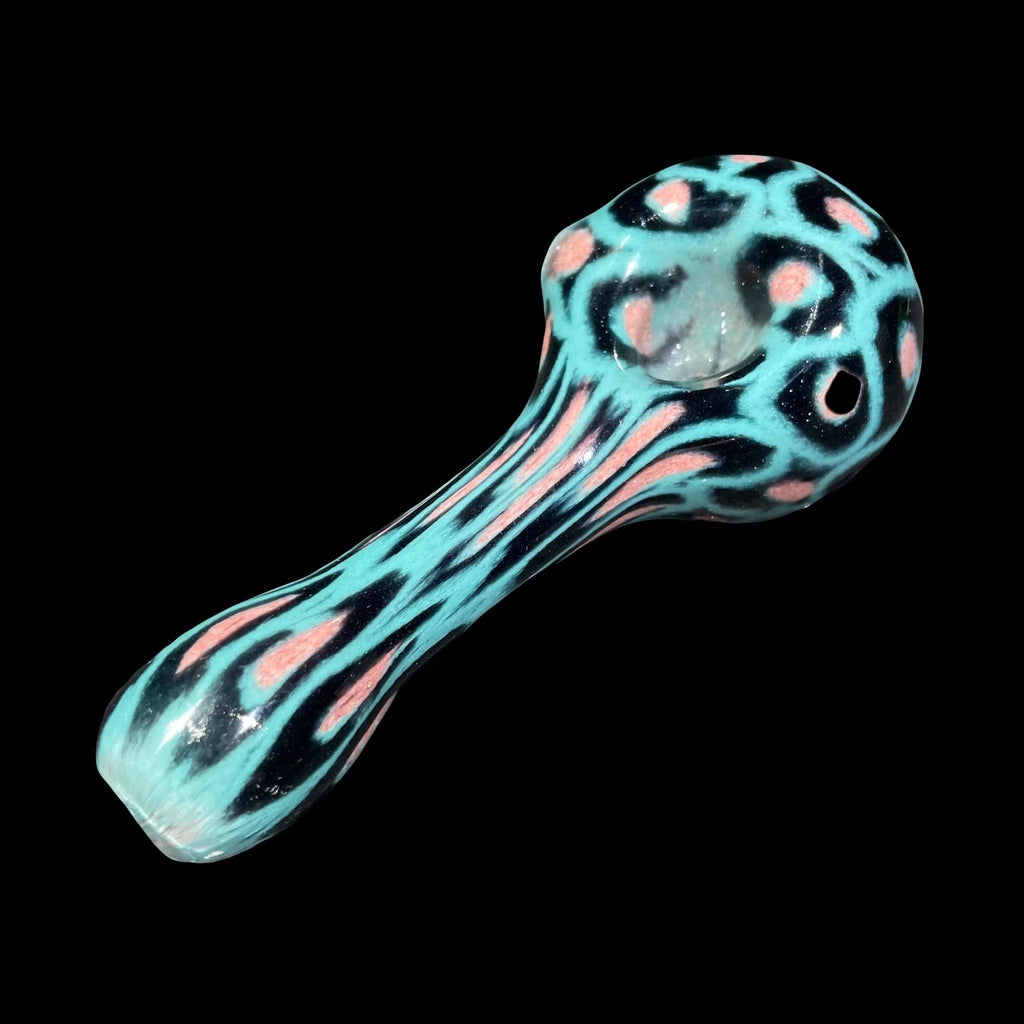 Hoffman Glass - Teal Funky Leopard Spoon