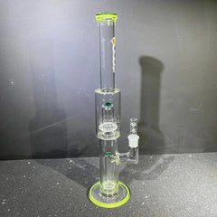 Toro Glass - Tubo de flores de tamaño completo Sunset Slyme & Atlantis Circ To Circ