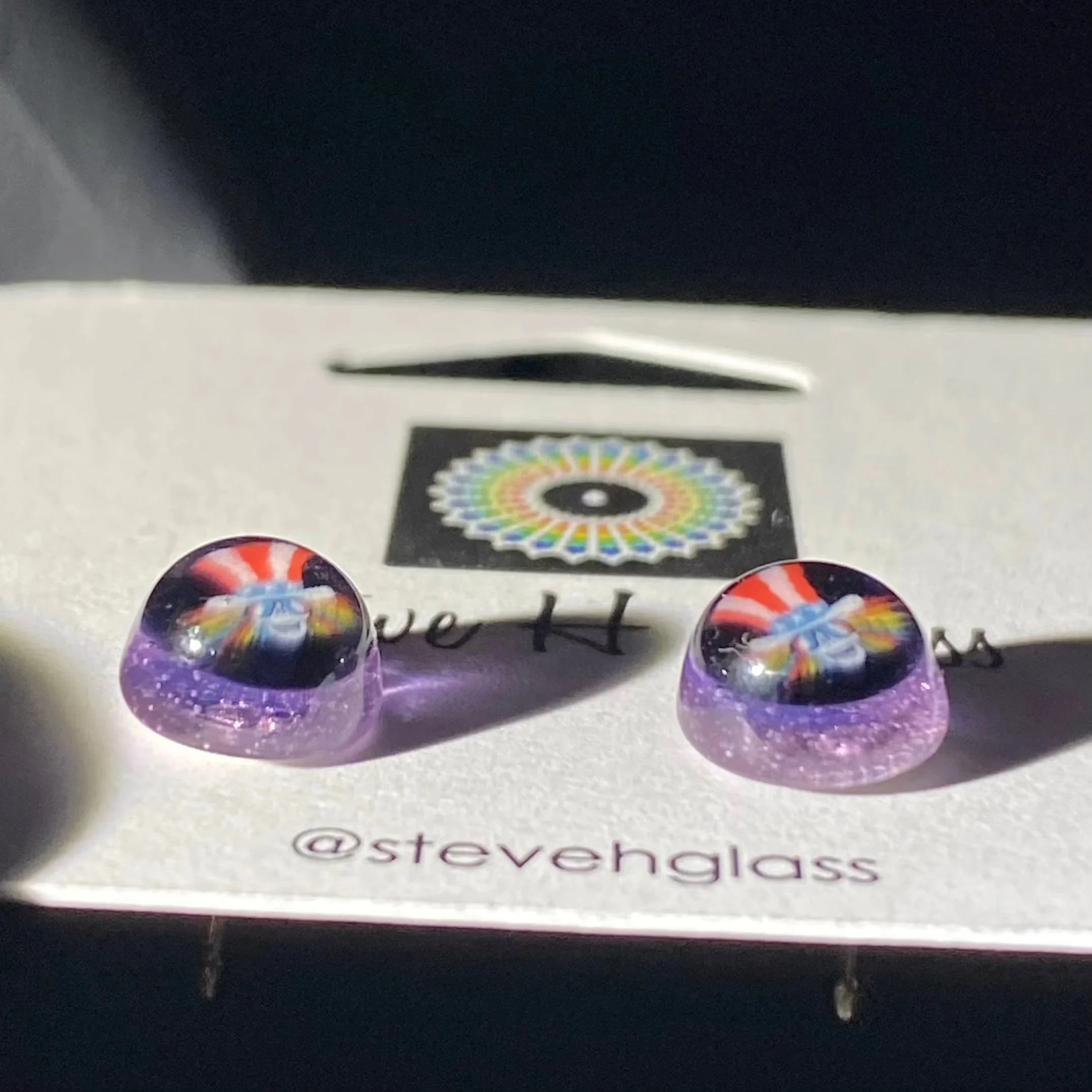 Steve H - Purple Uncle Sam Milli Stud Earrings