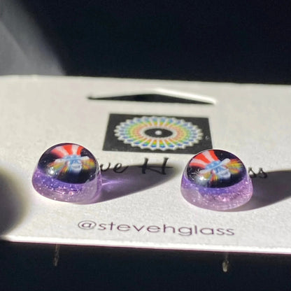 Steve H - Purple Uncle Sam Milli Stud Earrings