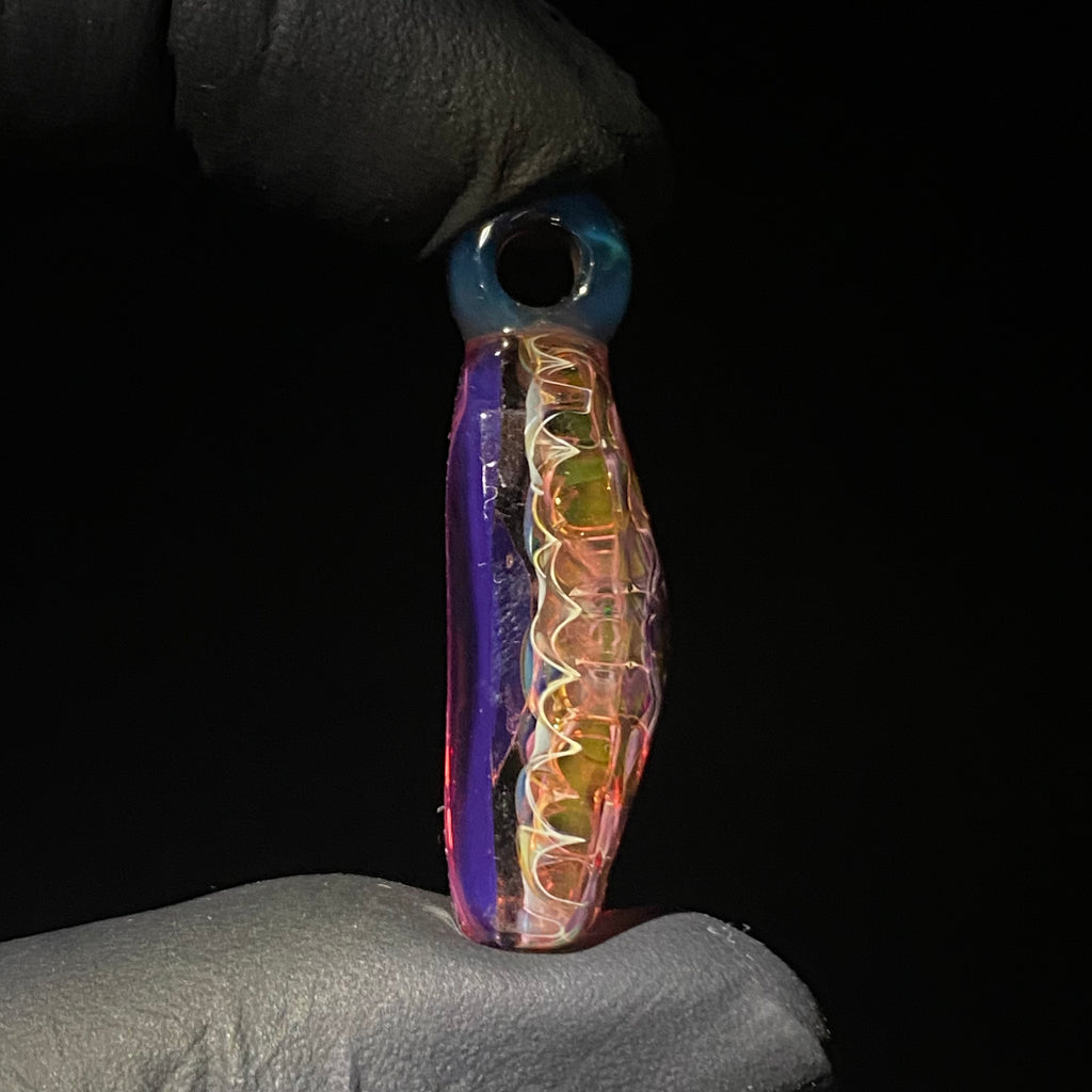 Rellek Glass - Coldworked Rectangle Opal Pendant