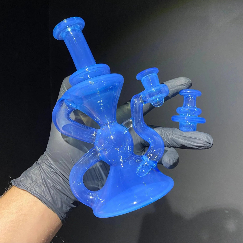 Blob Glass - Zen & Mystique Recycler w/ Matching Spinner Cap