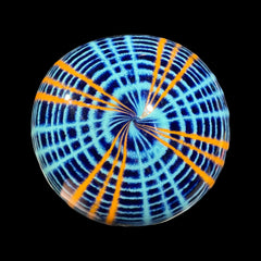 Hoffman Glass - Teal, Blue, & Orange Color Stitch Spoon