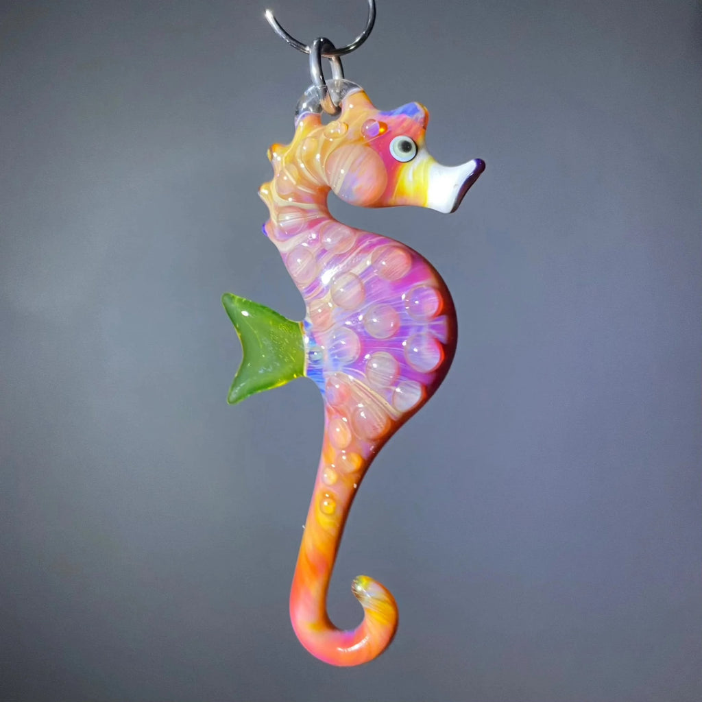 2022 Ornament Drop: Florin Glass - Amber Purple Seahorse