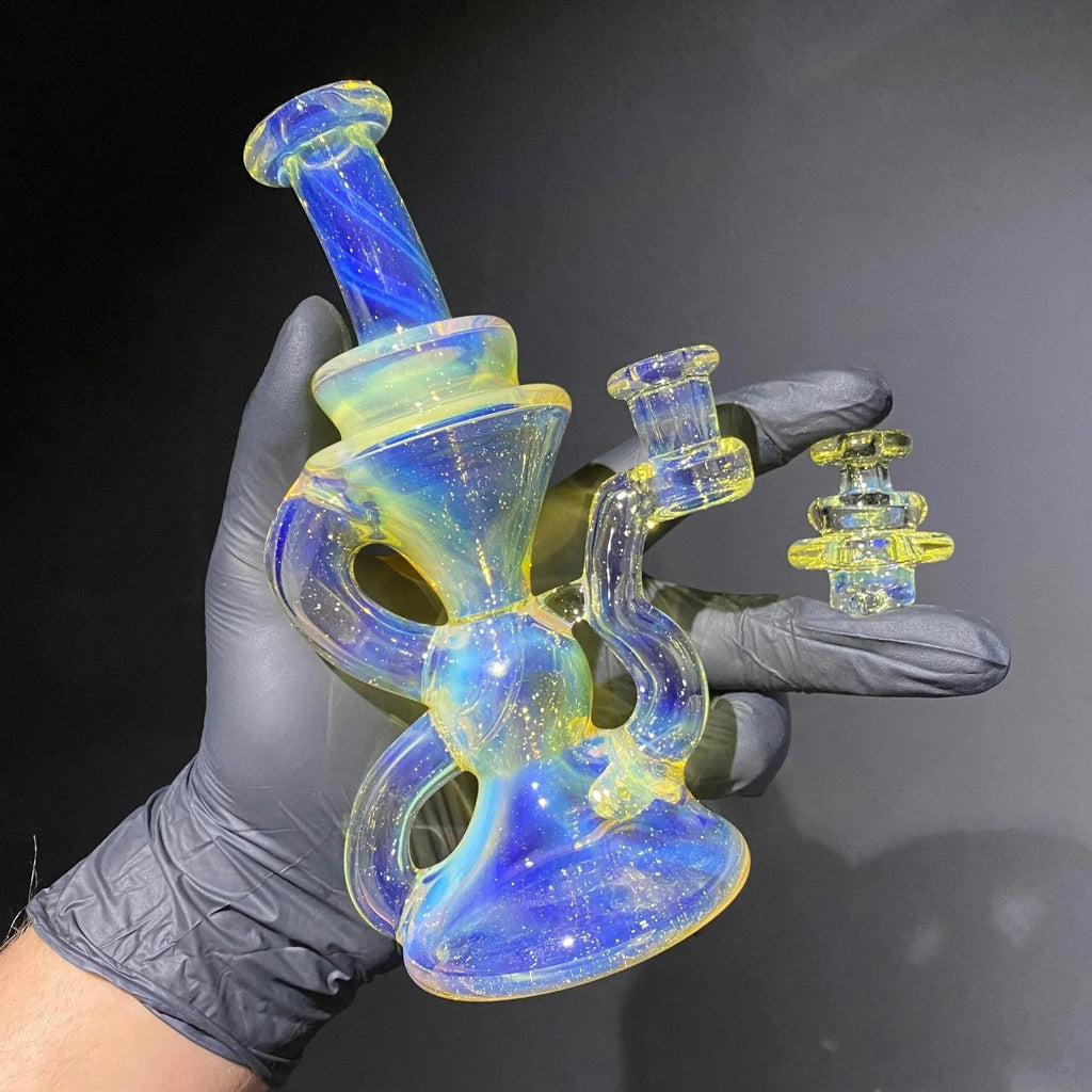 Blob Glass - Pandemic Recycler w/ Matching Spinner Cap