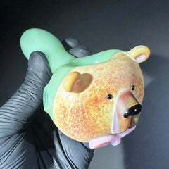 Trina Caterina - Pink Tie Blasted Tan Bear Spoon