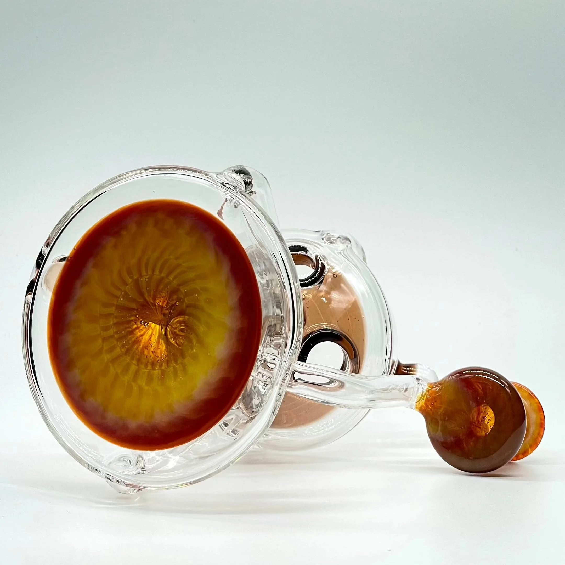 Lid Glass - Persimmon Strike & Sienna Brown Lidcycler