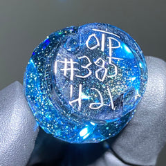 One Trick Pony - Faceted Blue Stardust Marble Spinner Cap
